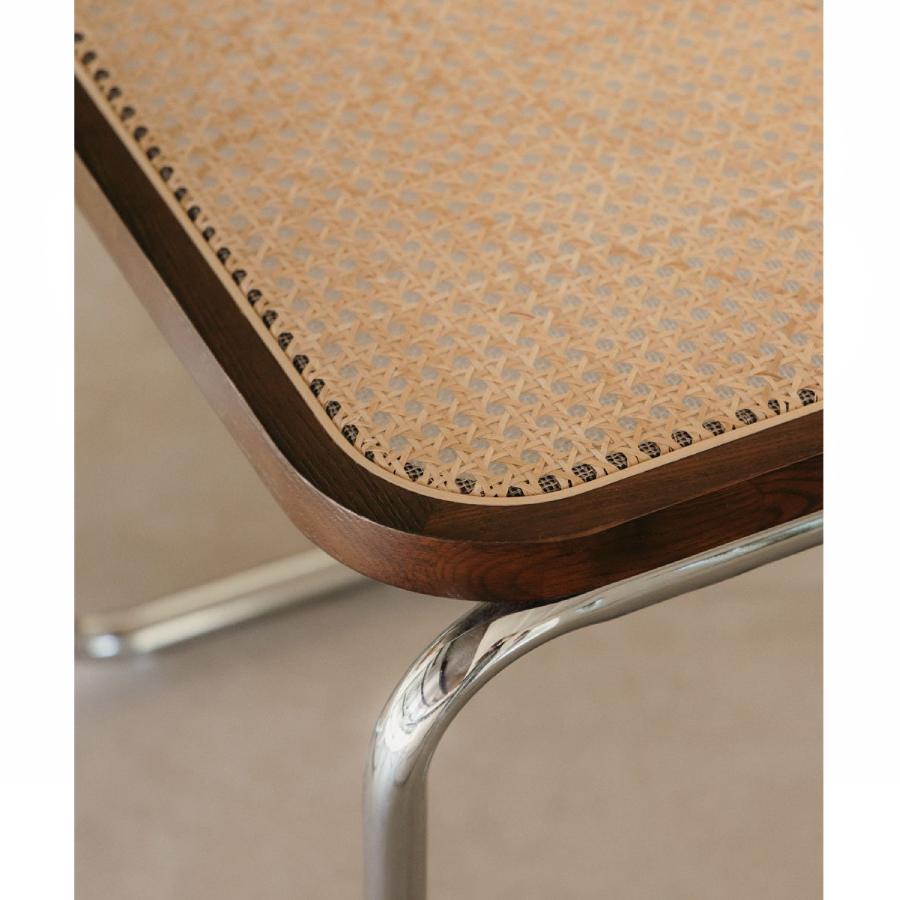 Silla de comedor de madera y ratán Tento de Sklum