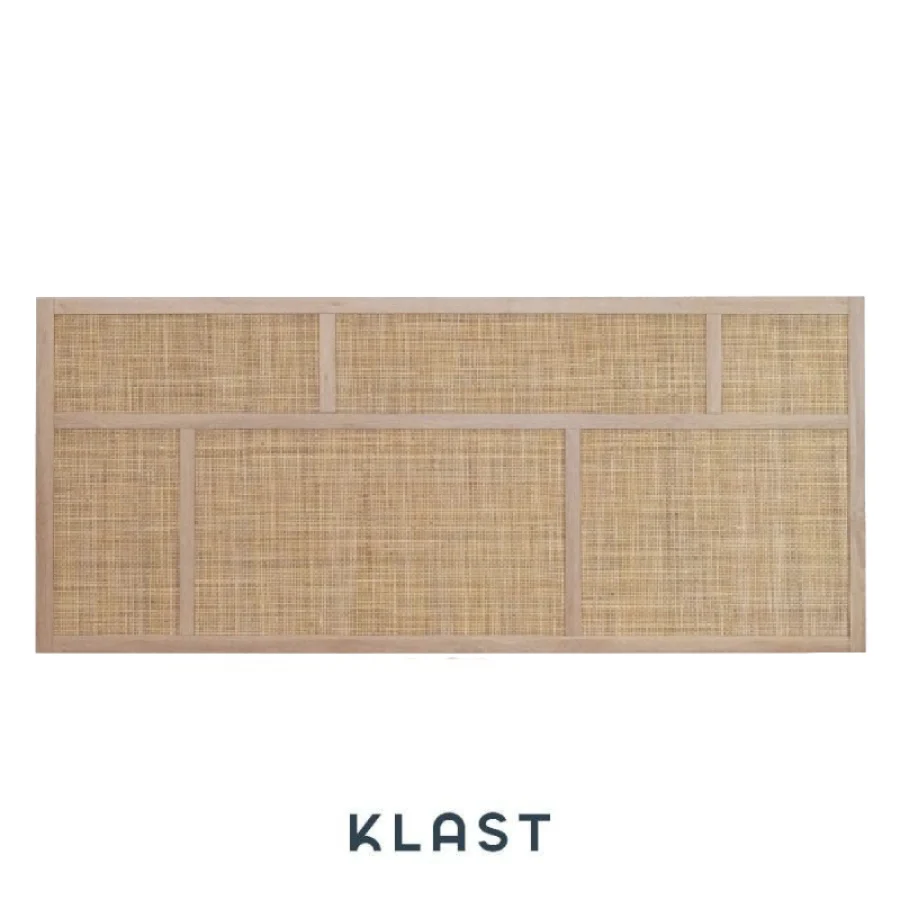 Cabecero Ikigai de madera y ratán de Klast