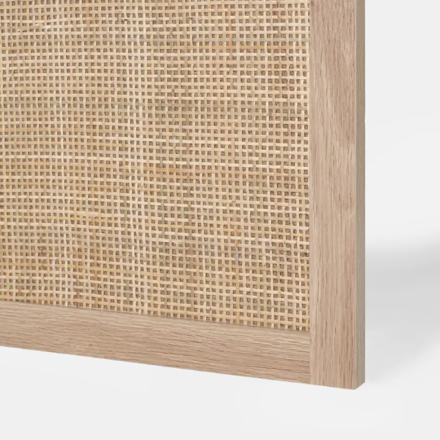 Cabecero Ikigai de madera y ratán de Klast