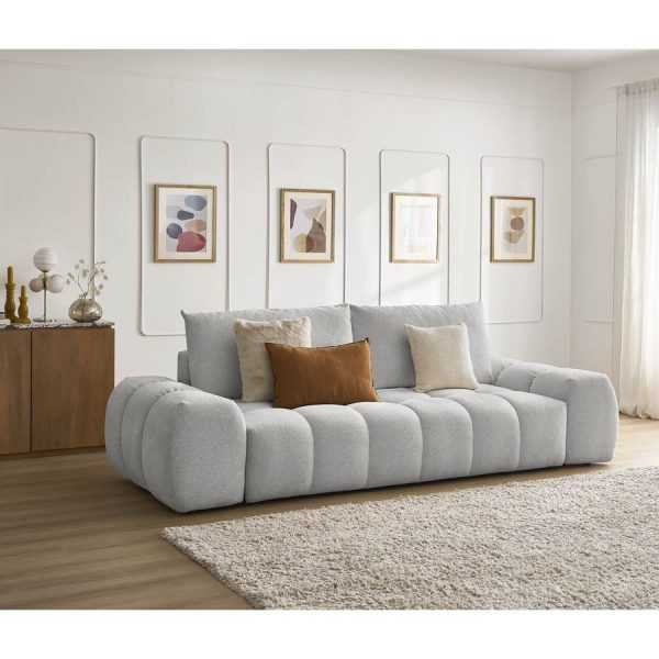 Canapé convertible Everest gris clair de Bobochic