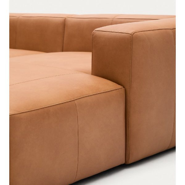 Sofá de piel Leather Blok de Kave Home