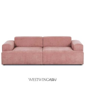 Sofá Melva de pana rosa de Westwing