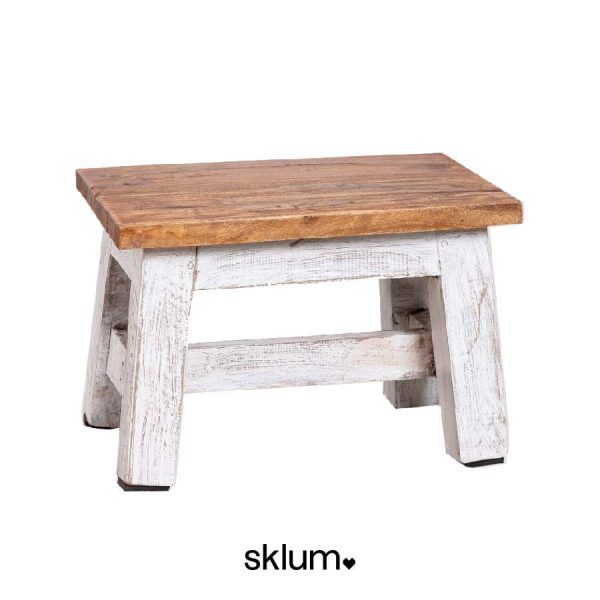 Taburete Abet madera reciclada de Sklum