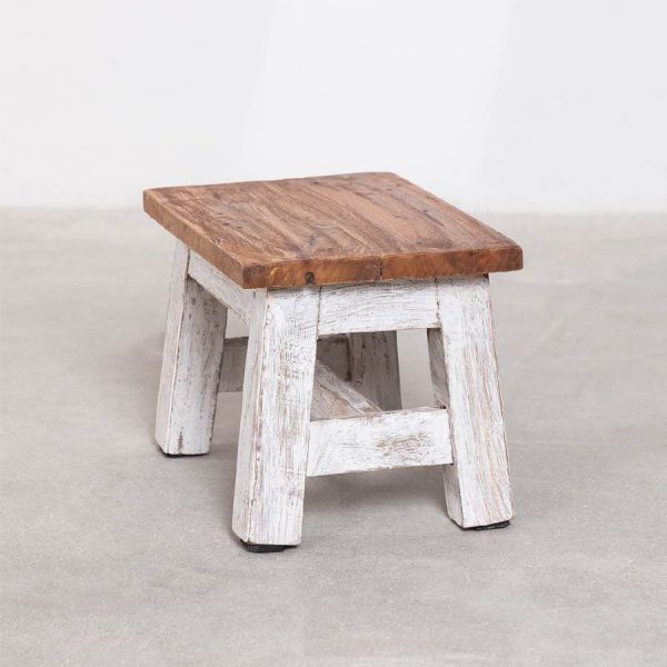 Taburete Abet madera reciclada de Sklum