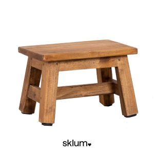 Taburete Abet madera reciclada de Sklum