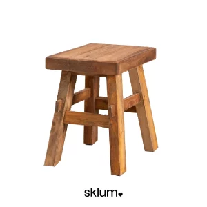 Taburete Roblie madera reciclada de Sklum