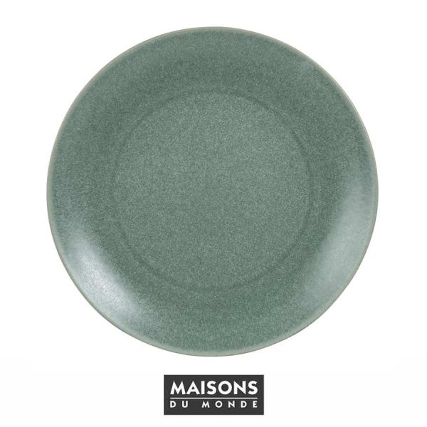 Plato llano de gres verde de Maisons du Monde