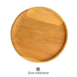 Plato de madera de teca de Zoco Home