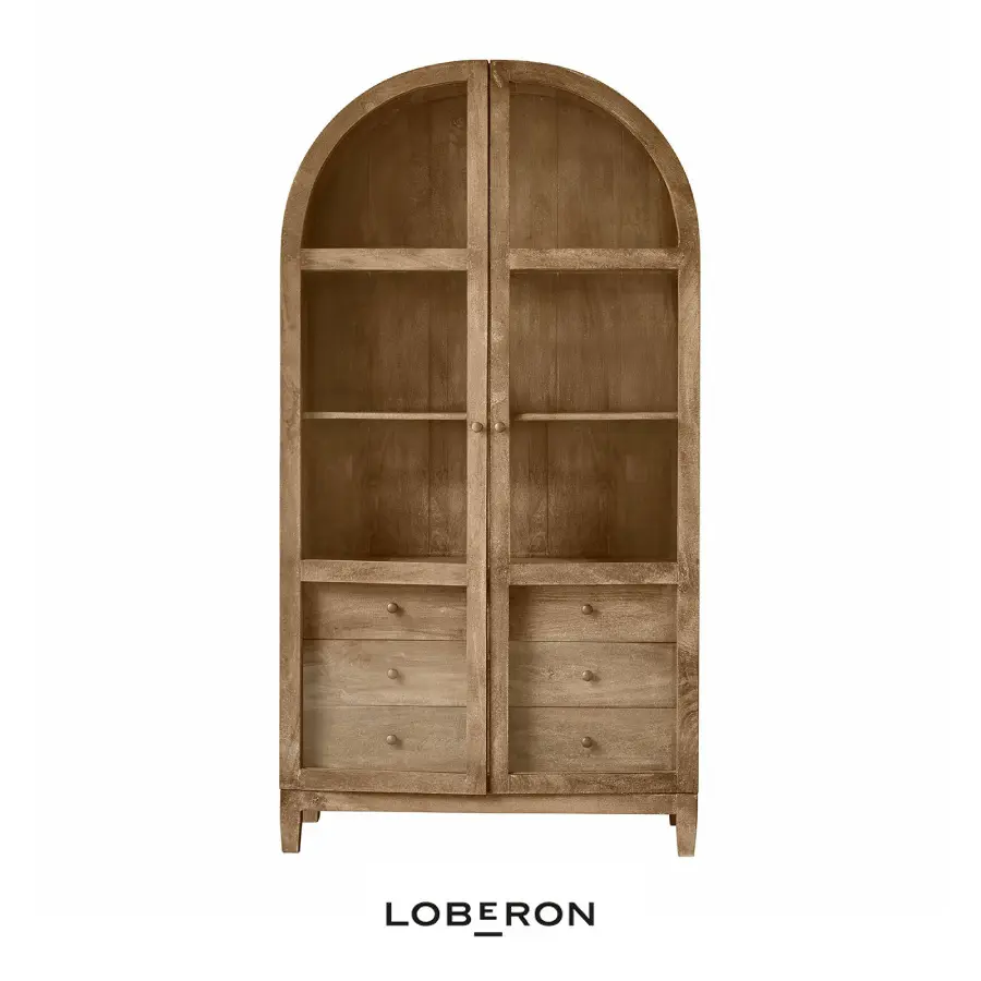 Vitrina Winscombe de madera envejecida de Loberon
