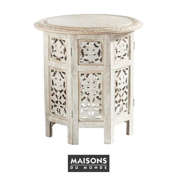 Mesa auxiliar Saranya blanco de Maison du Monde