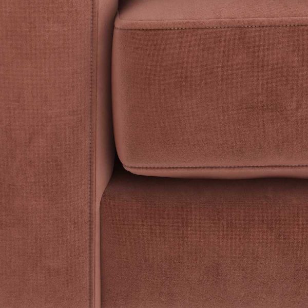 Sofá rosa con chaiselongue Stockholm de La Redoute