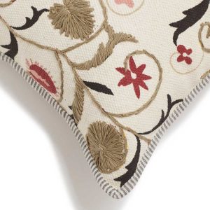 Sheki olive cushion cover by OKA