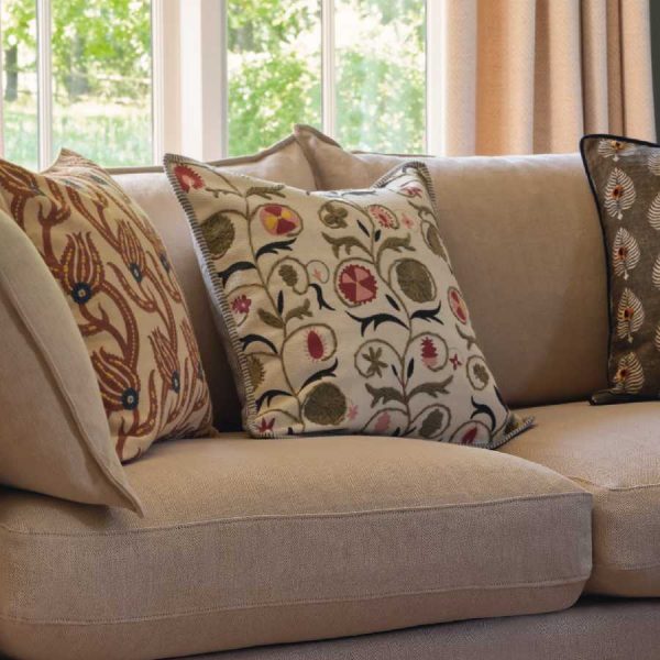 Sheki olive cushion cover by OKA