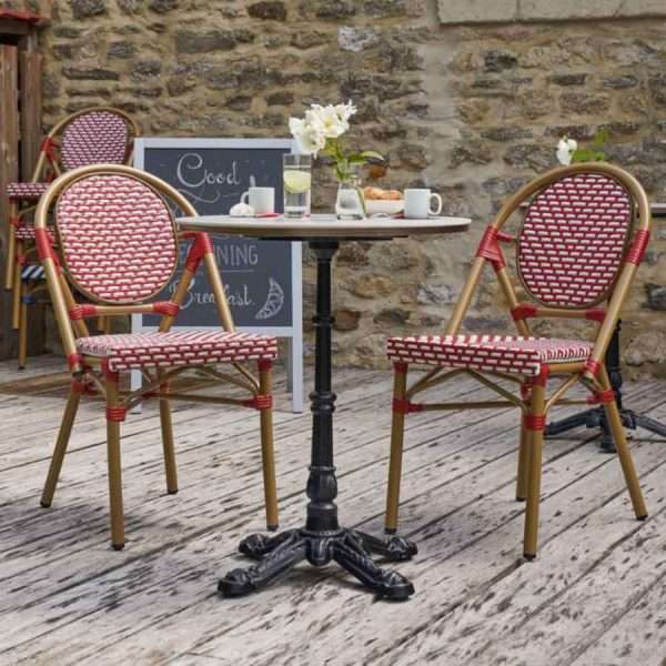 Silla de exterior Paris rojo de Leroy Merlin