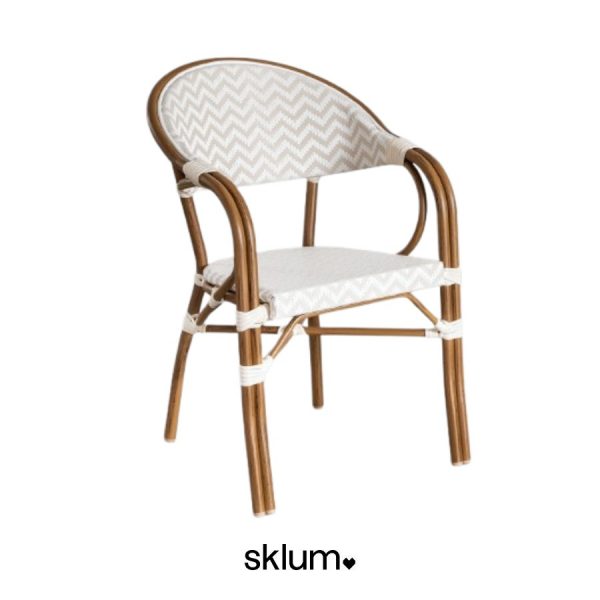 Silla de jardín Brielle blanca de Sklum