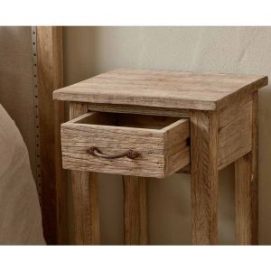 Ibo reclaimed wood bedside table by Nkuku