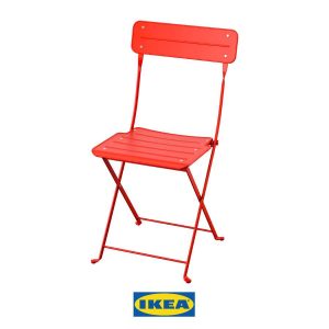 Silla de exterior Sundsö rojo de Ikea