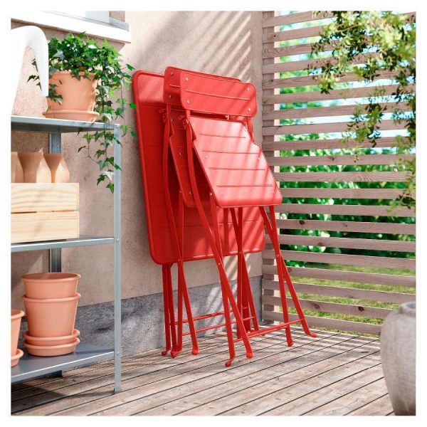 Silla de exterior Sundsö rojo de Ikea
