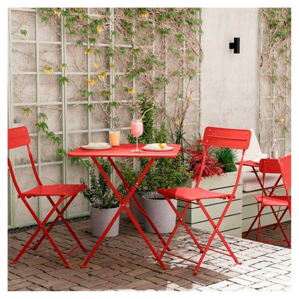 Silla de exterior Sundsö rojo de Ikea