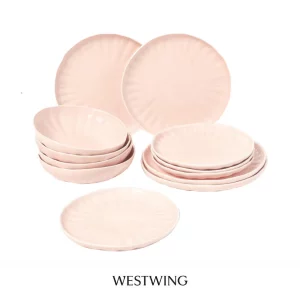 Vajilla Sali de porcelana rosa de Westwing