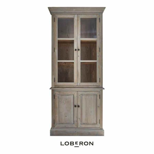Vitrina Throckmorton de madera recuperada de Loberon