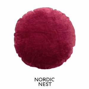Cojín Bloomingville redondo rojo de Nordic Nest