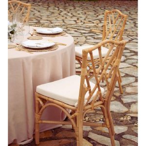 Silla Chippendale de ratán