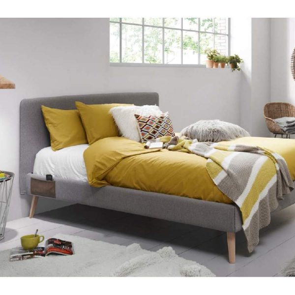 Cabecero Dyla de tela gris de Kave Home
