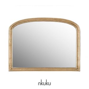 Almora brass mirror by Nkuku