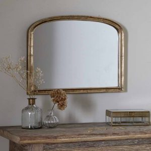 Almora brass mirror by Nkuku