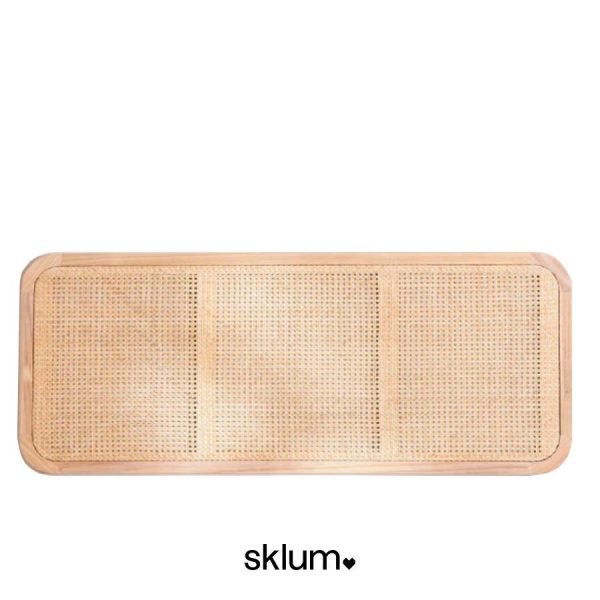 Cabecero Ralik de madera y ratán de Sklum