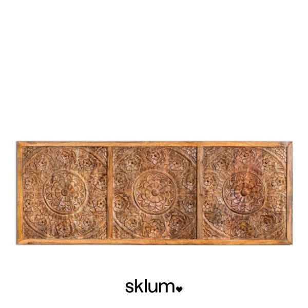 Cabecero Wiluna de madera tallada de Sklum