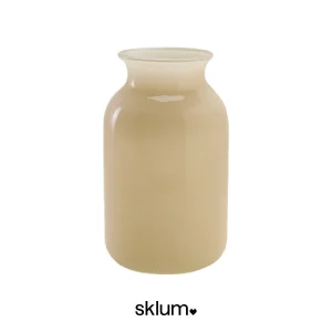 Jarrón Nyvonel de vidrio beige de Sklum