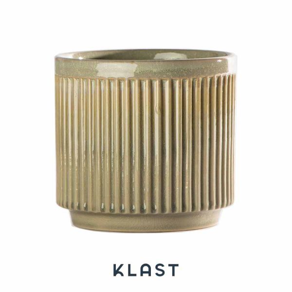 Jarrón Yure de cerámica beige de Klast