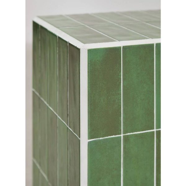 Mesa auxiliar de azulejos verde Bongani de Sklum