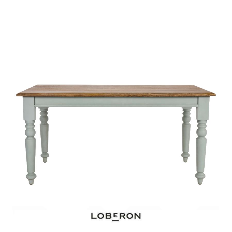 Mesa de comedor de madera verde Calvière de Loberon