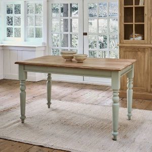Mesa de comedor de madera verde Calvière de Loberon