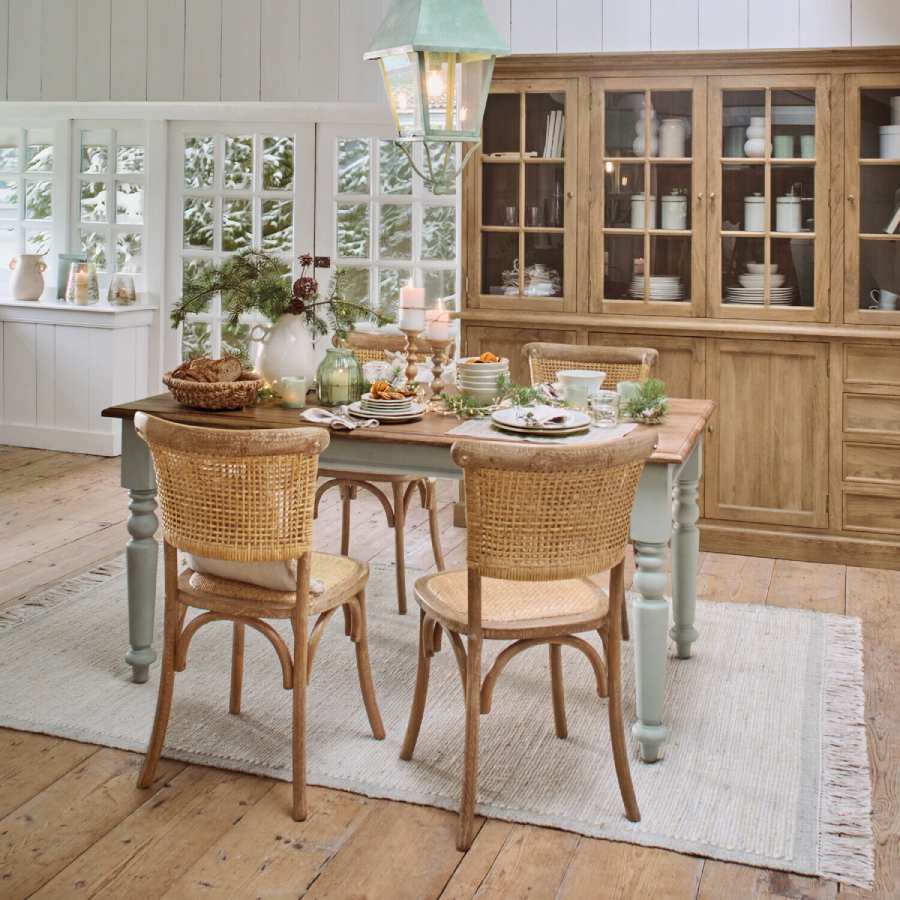 Mesa de comedor de madera verde Calvière de Loberon