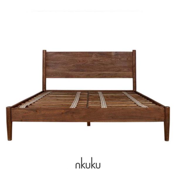 Anbu wooden bed by Nkuku