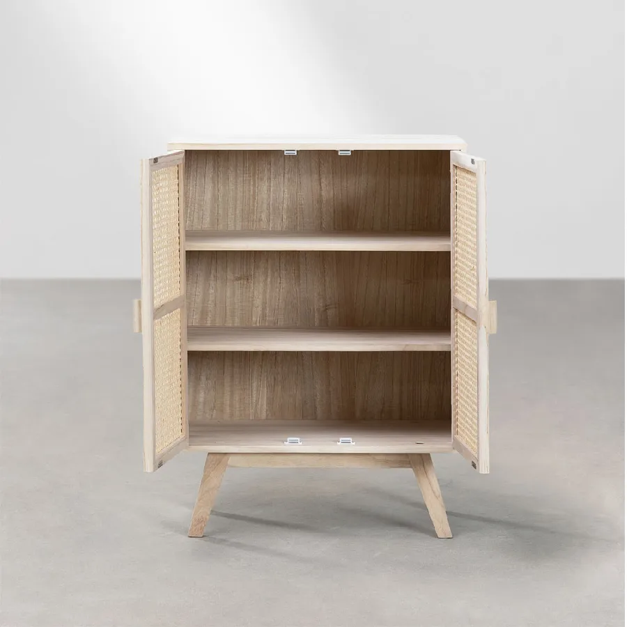 Aparador Ralik de madera y ratán de Sklum