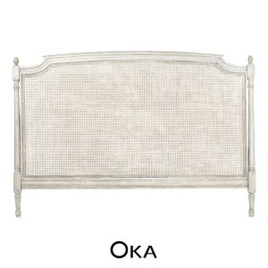 King Astrid grey headboard by OKA Furniture