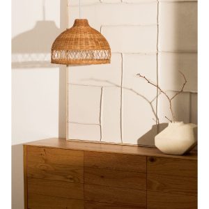Lámpara de techo Loura de ratán Kave Home