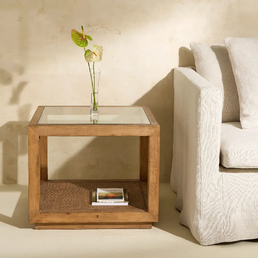 Mesa auxiliar de madera reciclada Manado de El Corte Inglés