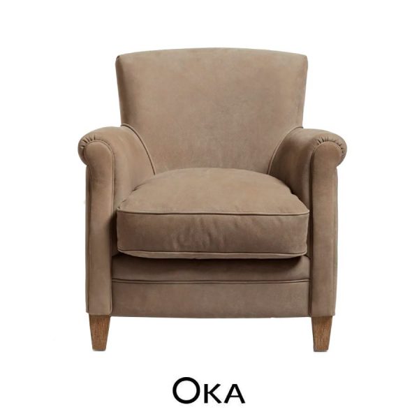 Berstone leather armchair by OKA furniture