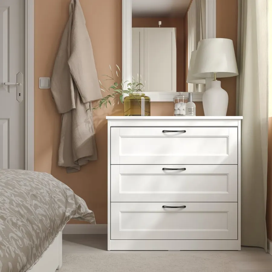 Cómoda Songesand blanca de Ikea