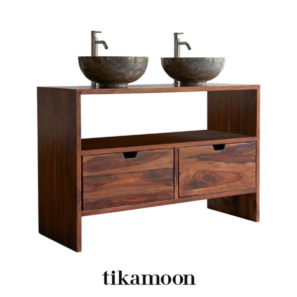Mueble de lavabo doble Kwarto de Tikamoon
