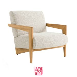 Sillón Izag de tejido rizo blanco de La Redoute