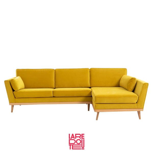 Sofá amarillo con chaiselongue Tasie de La Redoute