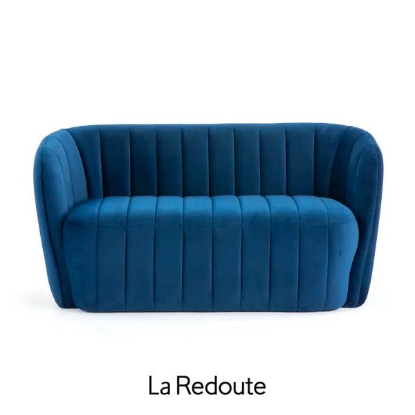 Sofá Woudi terciopelo azul de La Redoute