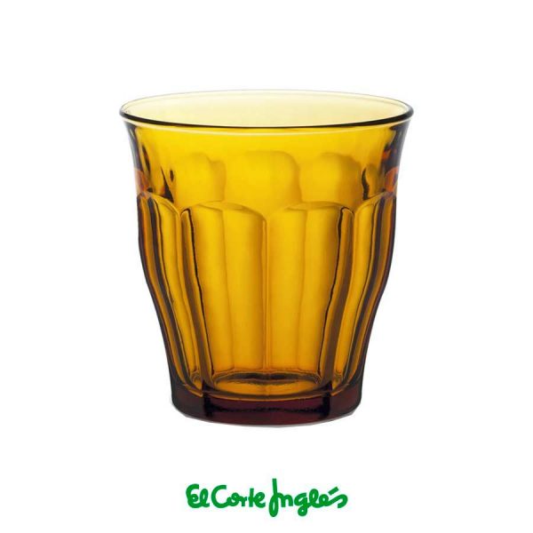 Vaso Picardie ámbar de cristal de Duralex